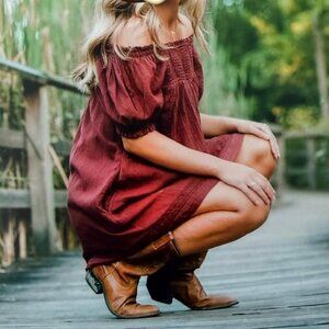 FREE PEOPLE gauze mini dress